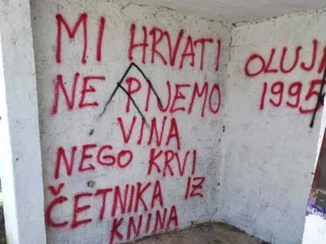 U centru Splita poruke mržnje za Srbe