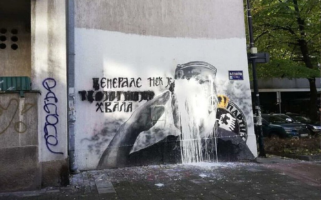 PREKREČEN mural Ratku Mladiću u Beogradu, ali na kratko