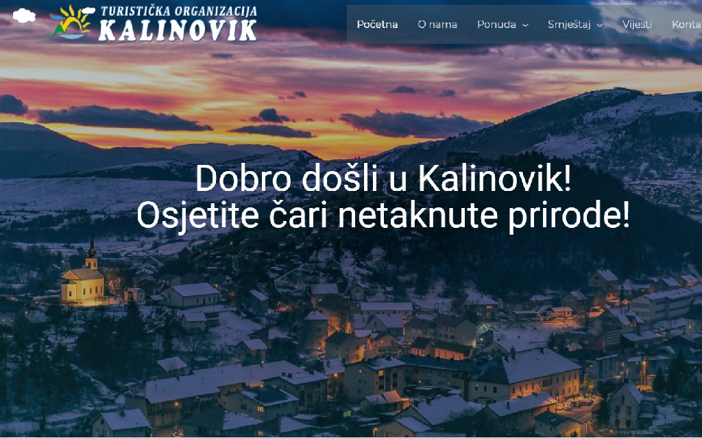 U Kalinoviku misle na turizam, sajt Turističke organizacije je pravo osvježenje.