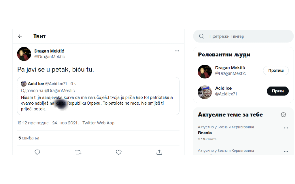 Dragan Mektić na tviteru zakazao TUČU kod spomenika palim borcima!