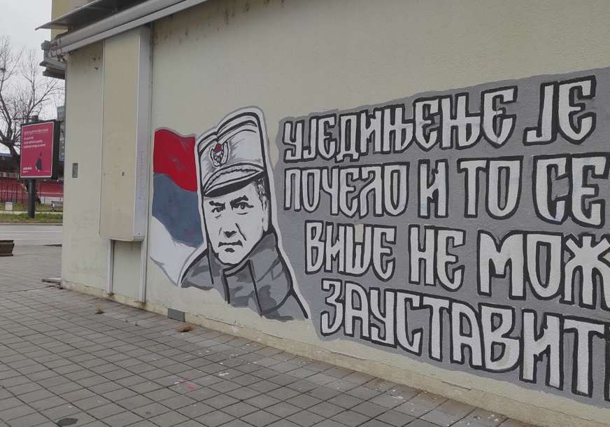 Mural Ratka Mladića osvanuo u Banjaluci (FOTO)