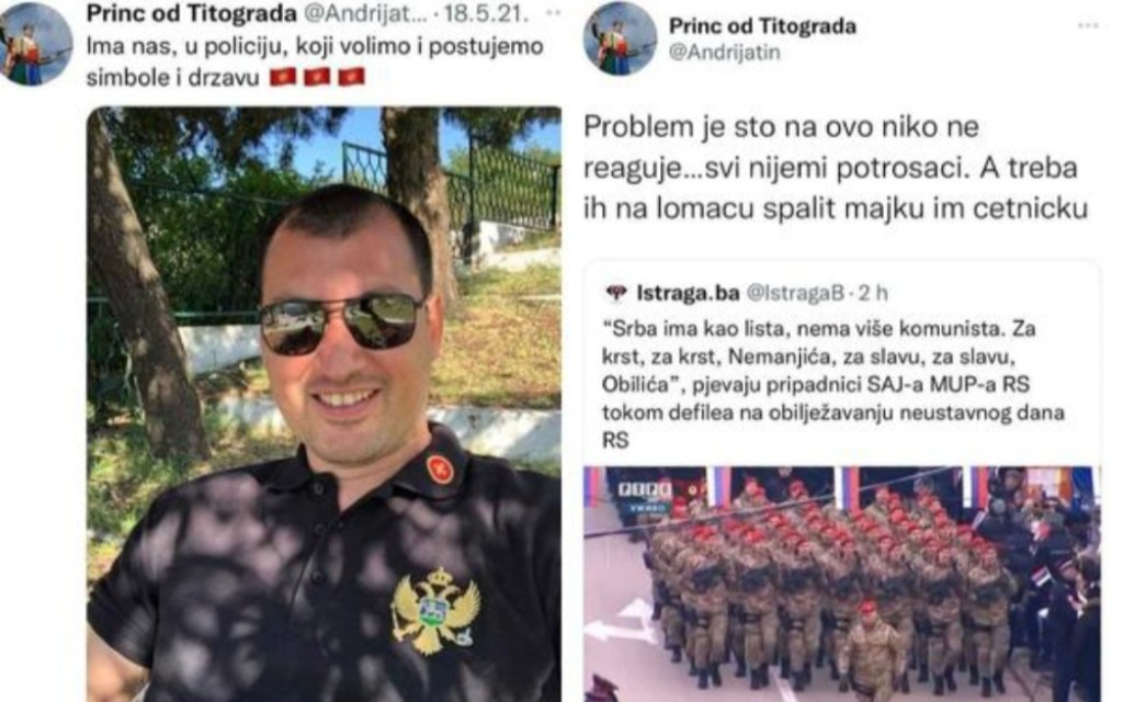 Crnogorski policajac koji je Srbima u Republici Srpskoj prijetio „paljenjem na lomači“  NIJE KRIV