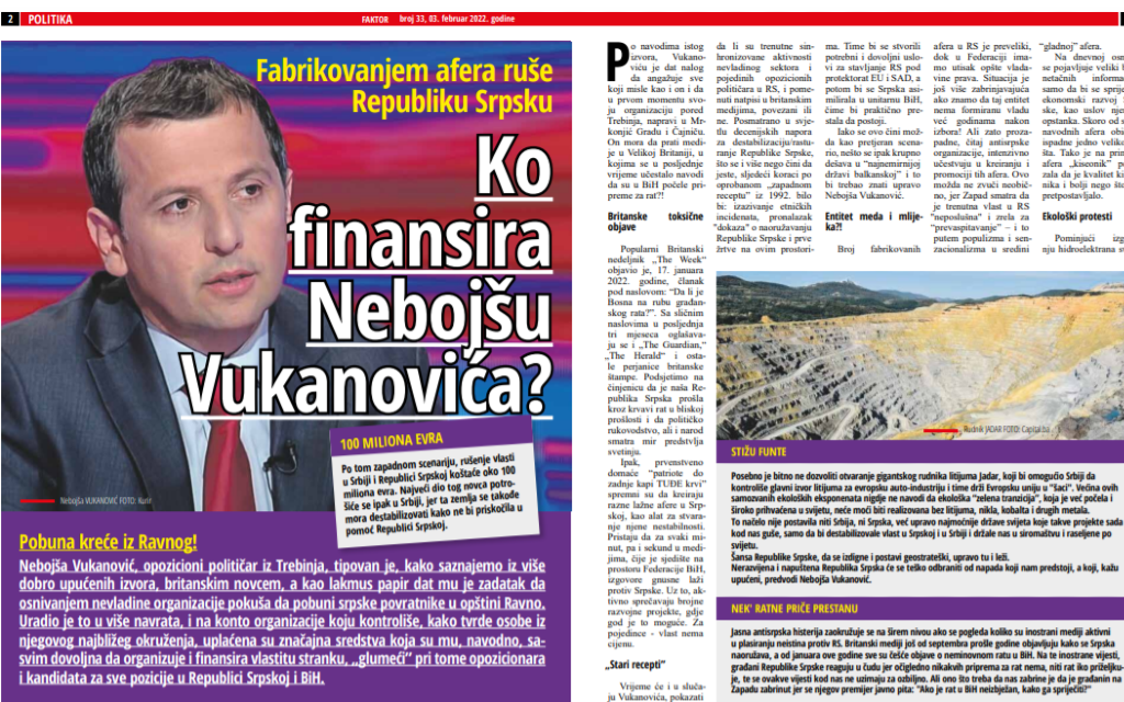 Ko finansira Nebojšu Vukanovića?