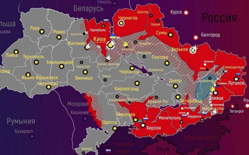 Trenutno stanje u Ukrajini – Ruska MAPA NAPREDOVANJA