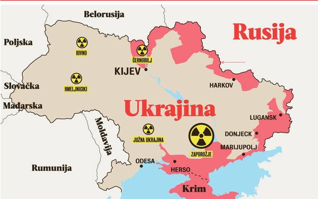 Nuklearne elektrane u Ukrajini: Od pet, RUSI, za sada,  kontrolišu dvije