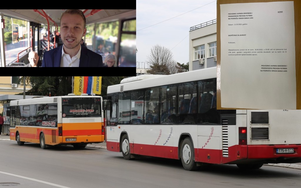 Gradski prevoz u Banjaluci staje sutra u 9 časova – Lični obračun prevoznika i gradonačelnika?