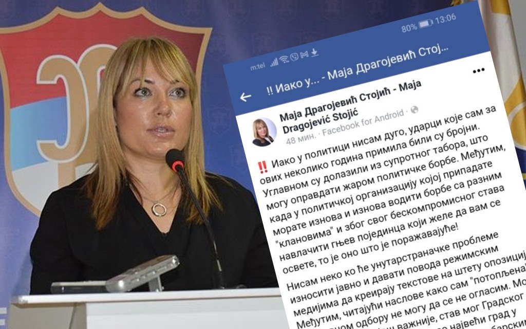 Maja Dragojević Stojić o porazu na Glavnom odboru SDS-a: Ne želim da vodim borbu sa „klanovima“ u partiji?!