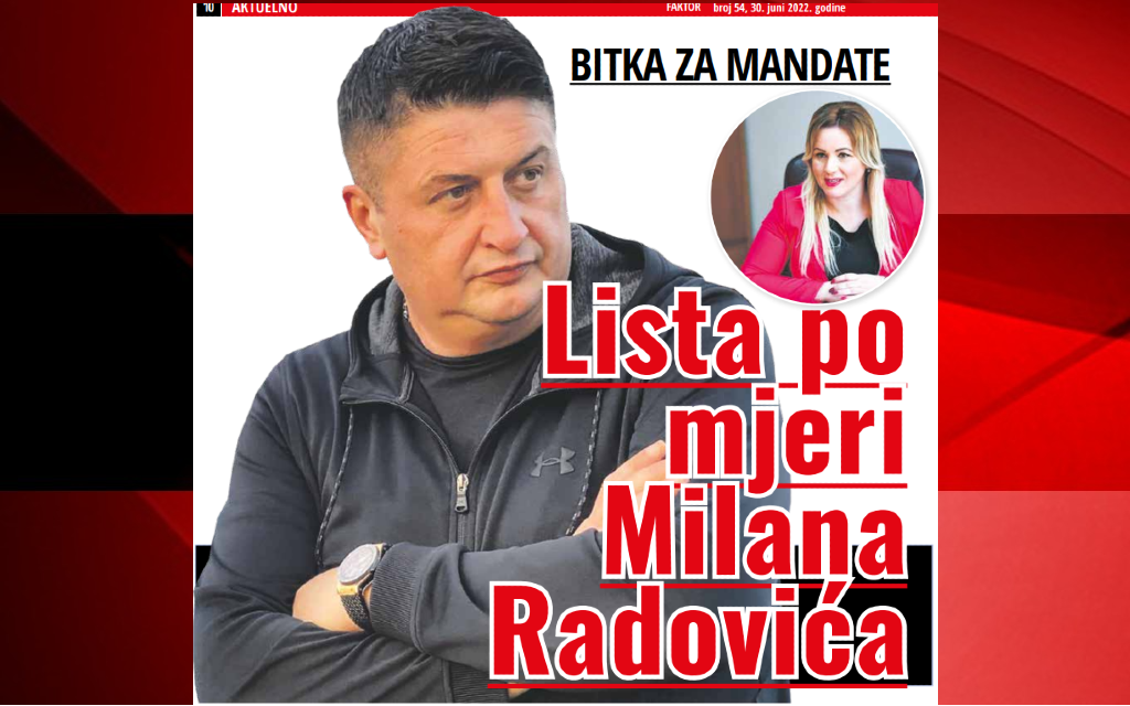 SDS Banjaluka: Lista po mjeri Milana Radovića!