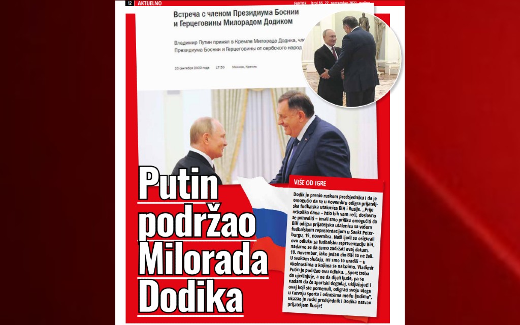 Svi detalji posjete Rusiji: Istorijski sastanak Putin – Dodik