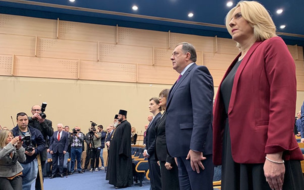 Polaganje zakletve u Skupštini i primopredaja dužnosti između Željke Cvijanović i Milorada Dodika