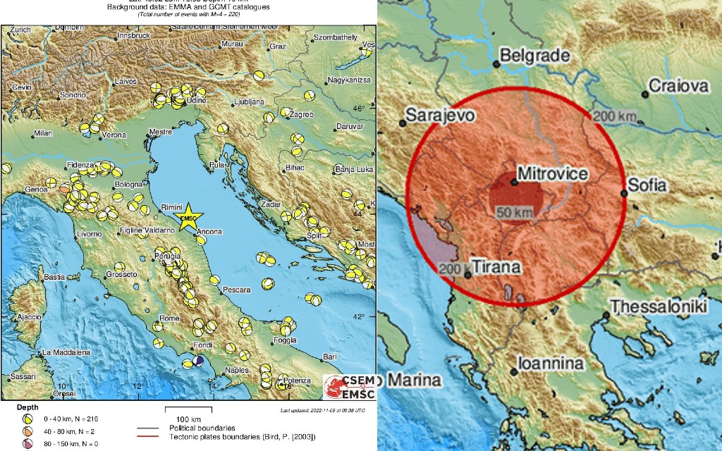 Zemljotresi pogodili Balkan – Jak potres u Italiji a treslo se tlo i na Kosovu