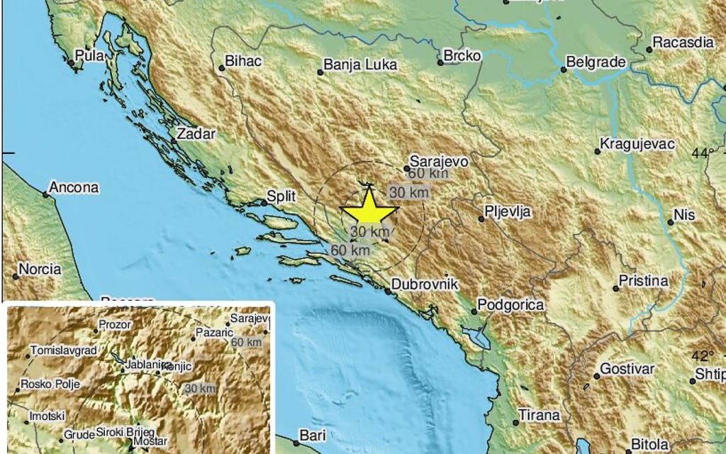 Zemljotres u BiH, osjetio se i u Hrvatskoj