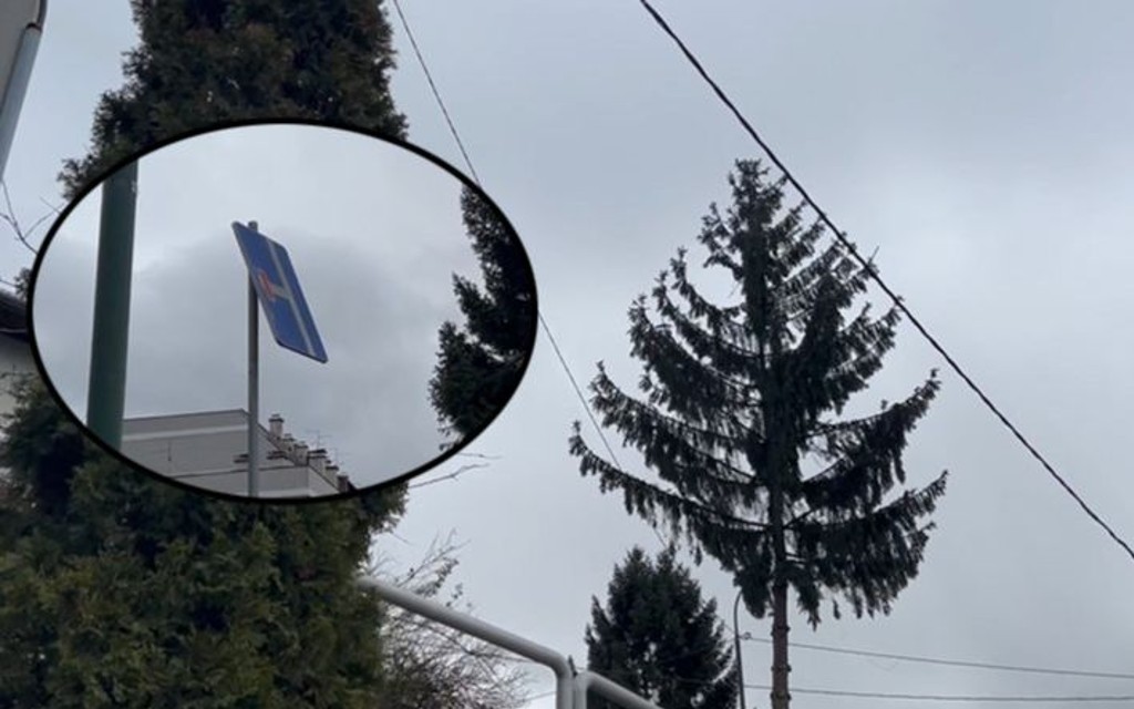 Jak vjetar u Sarajevu čupa drveće i saobraćajne znakove