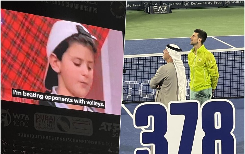 KAKVO IZNENAĐENJE ZA NOVAKA U DUBAIJU! Na ekranu prikazan snimak kad je bio mali dečak – Novak kao iz topa OVO ISPALIO!