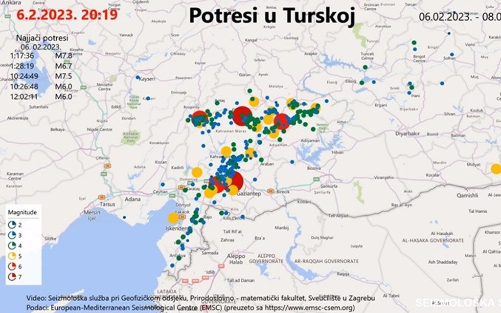 Animacija udara zemljotresa u Turskoj – Obuhvaćena oblast u kojoj je živjelo čak 13 miliona ljudi: BROJ MRTVIH DRAMATIČNO RASTE