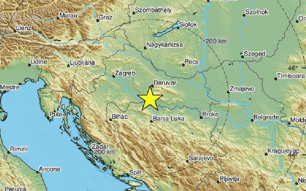 Epicentar zemljotresa u Trnu i Kuljanima