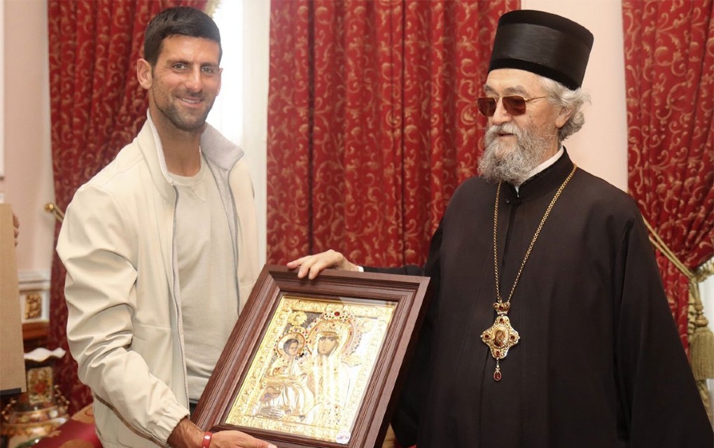 Đoković kod episkopa Jefrema, na poklon dobio ikonu