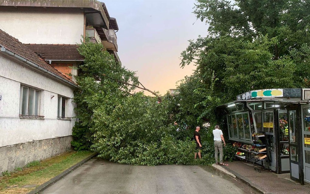 Posljedice nevremena u Srpskoj: Porušeno drveće, oštećeni krovovi i automobili