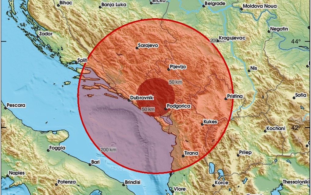 Ponovo jači zemljotres u Crnoj Gori