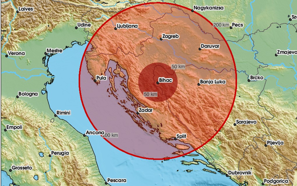 Zemljotres kod Bihaća