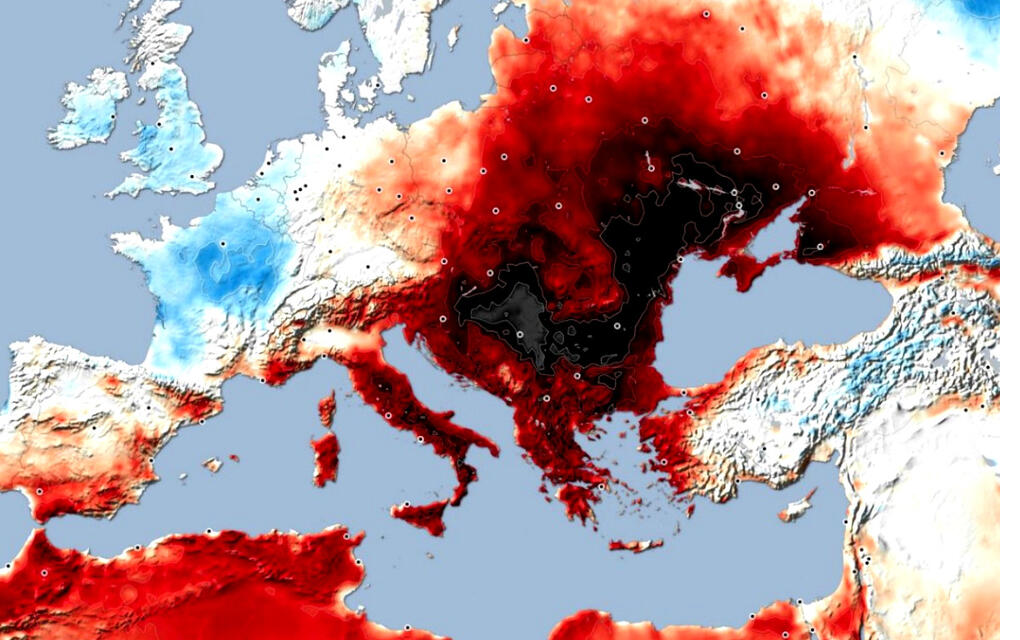 ZASTRAŠUJUĆA MAPA KOJA POKAZUJE KAKO SE BALKAN PRŽI! Biće još gore