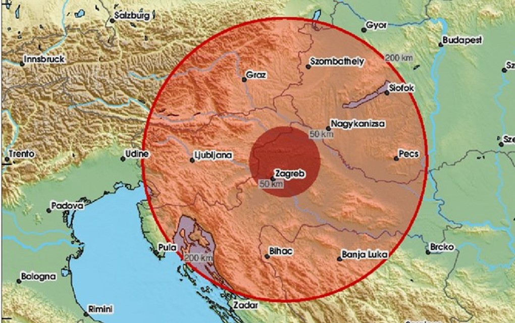 Prilično jak zemljotres kod Križevaca, osjetio se u Zagrebu, Varaždinu, Međimurju…