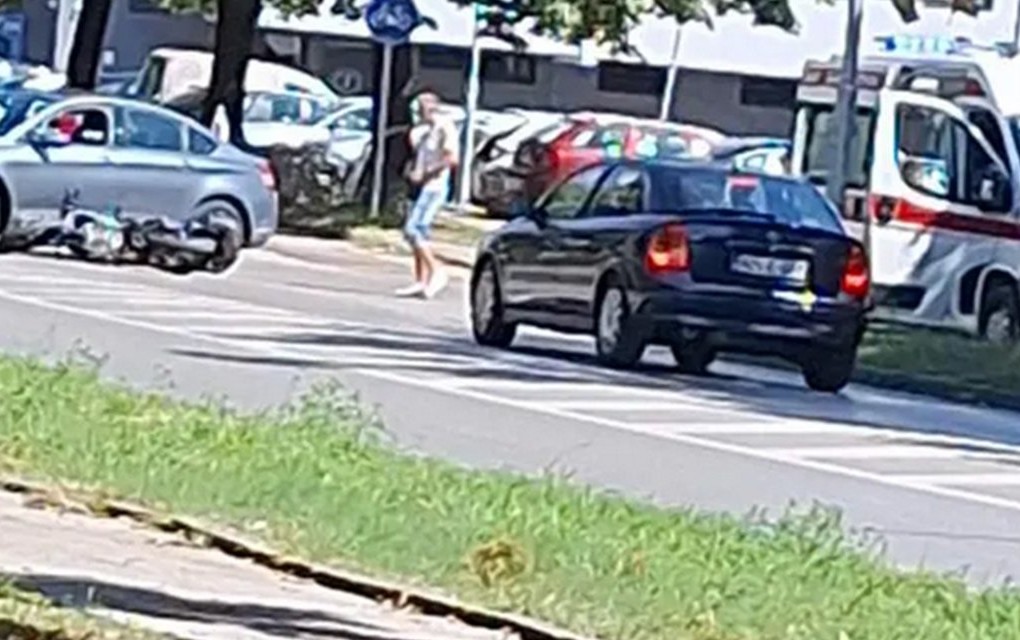 Sudar auta i motocikla u Banjaluci, Hitna na terenu