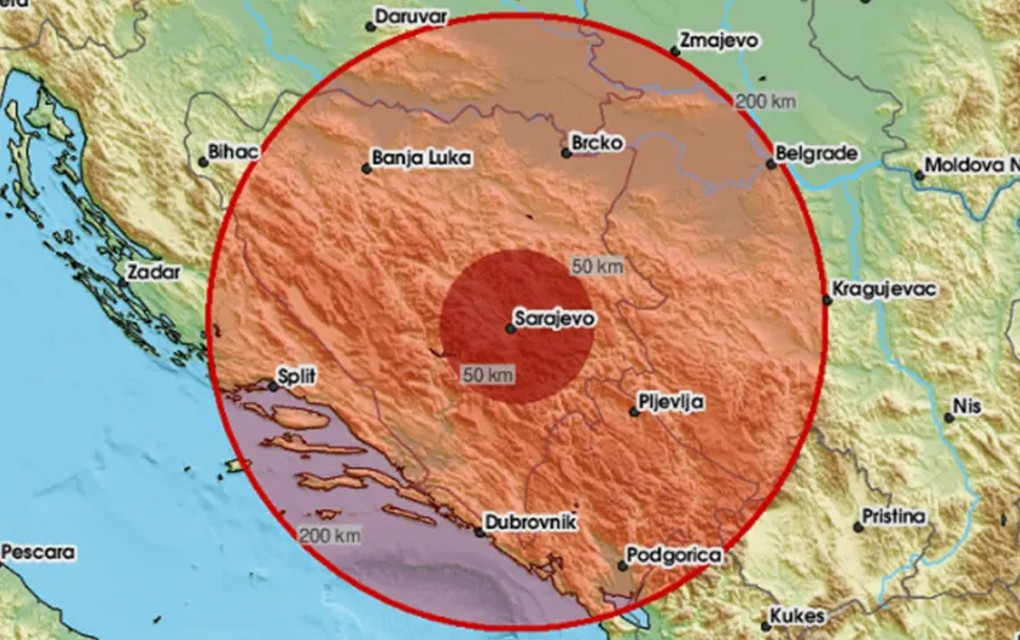 Zemljotres kod Sarajeva