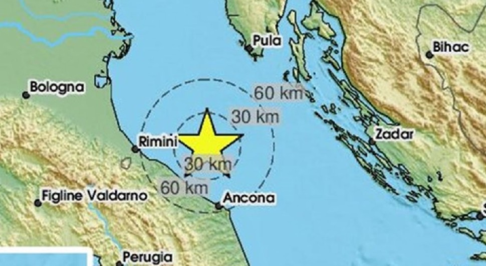 Zemljotres jačine 3,9 stepeni po Rihteru u Jadranskom moru
