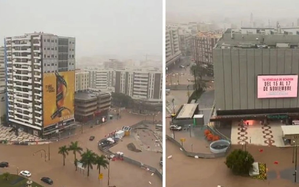 Voda šiklja na sve strane, Malaga potopljena