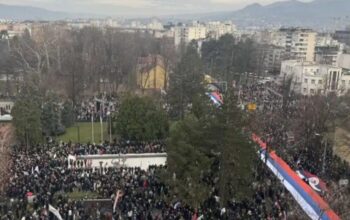 Pogledajte kako miting izgleda iz vazduha