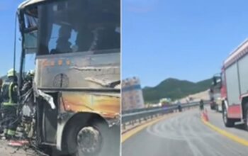 Sudar autobusa na auto-putu A1