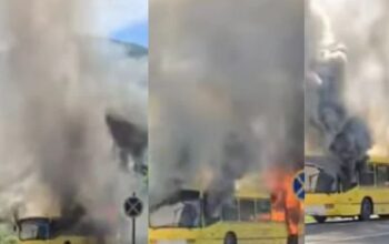 Potpuno izgorio autobus u bh. gradu