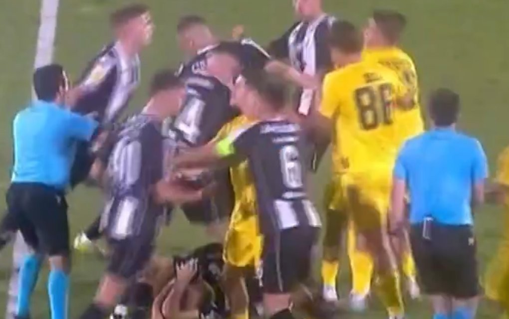 Tuča igrača Partizana i Oleksandrije