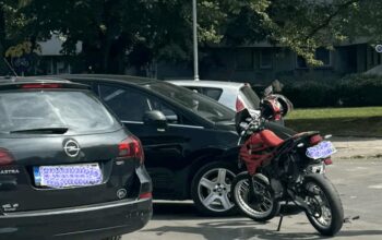 Sudar auta i motora u Boriku