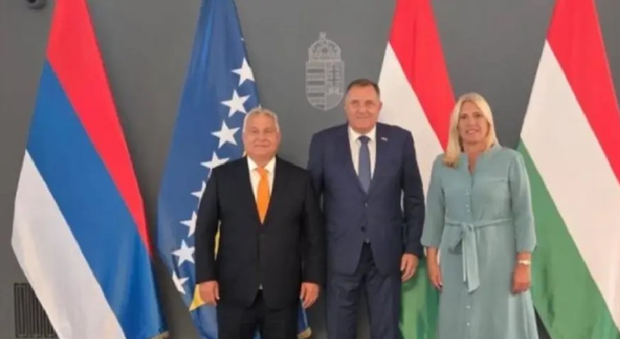 Predsjednik Srpske i srpski član Predsjedništva sa premijerom Mađarske