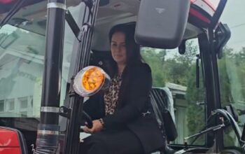 Snežana Ružičić vozi traktor