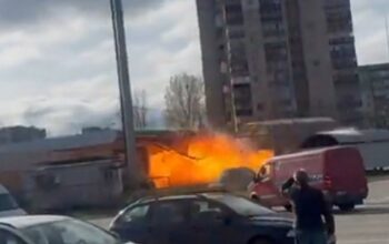 Ruski dron pao na benzinsku pumpu