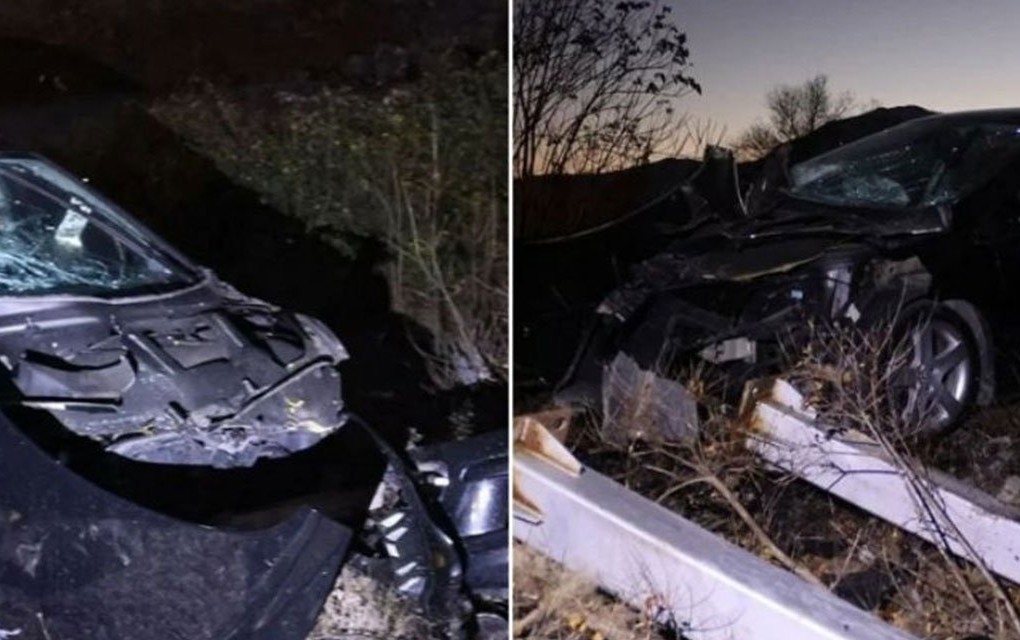 Teška nezgoda kod Mostara: Izletio sa ceste pa polomio znakove i reklamni pano
