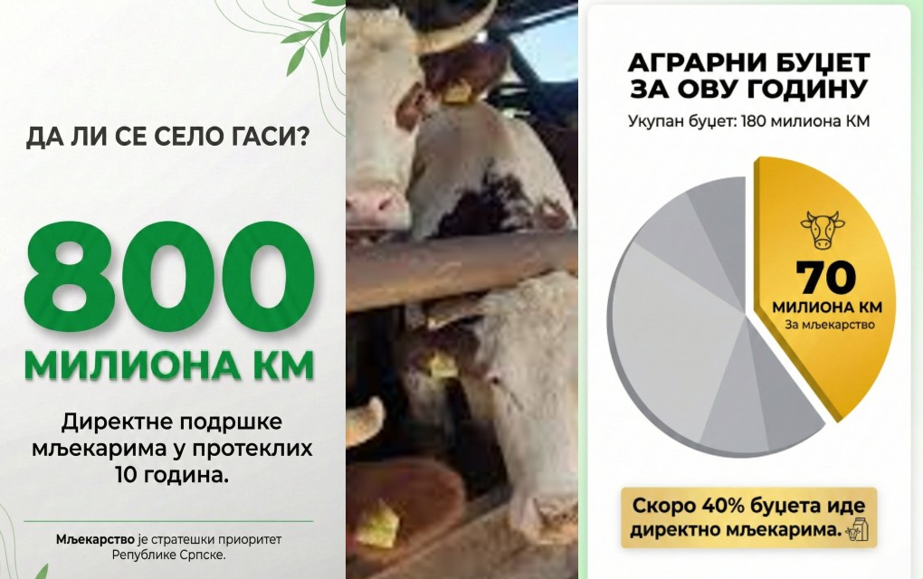 Mljekarstvo strateški prioritet, garantovana redovnost podsticaja