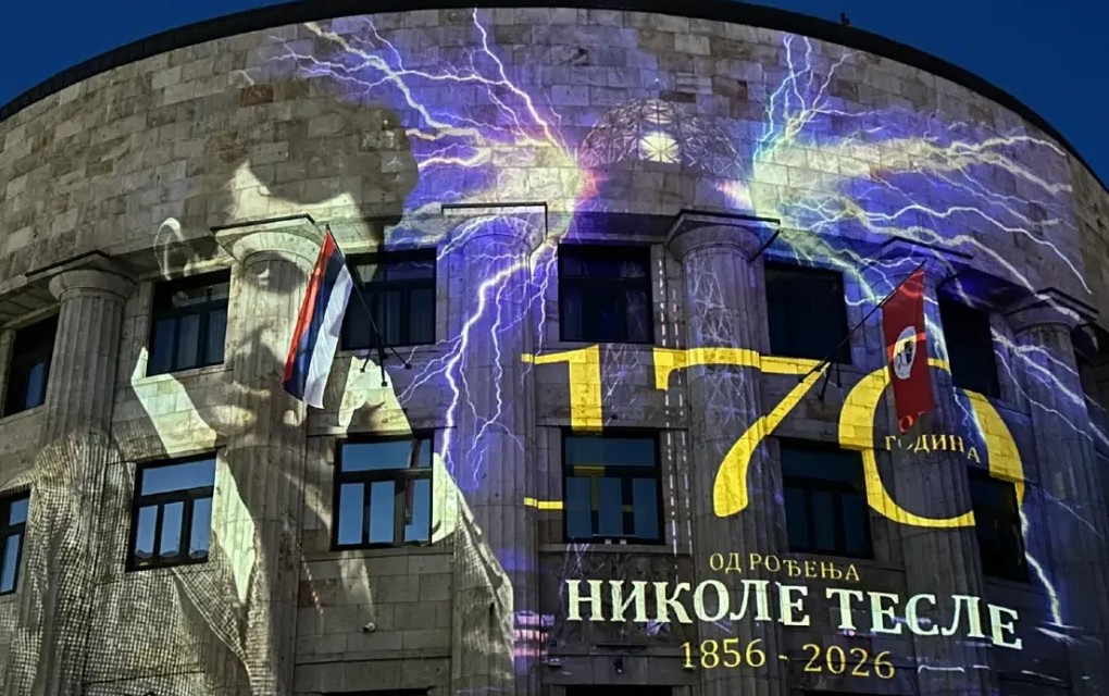 Palata Srpske osvijetljena u čast 170 godina od rođenja Nikole Tesle