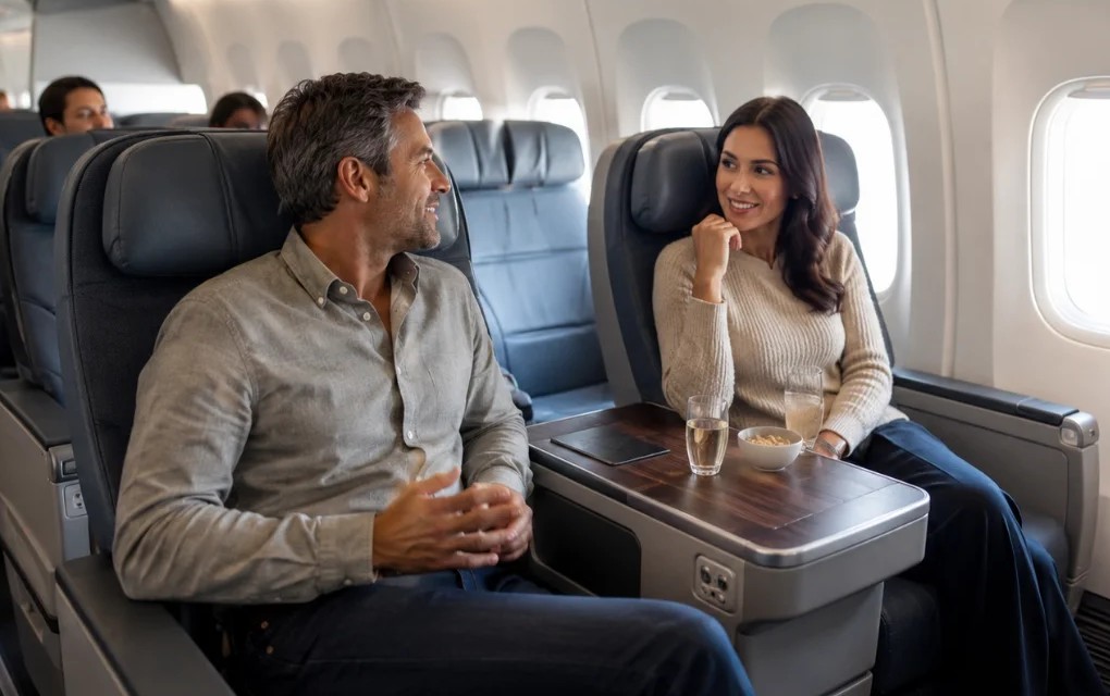 Avio-kompanija ukida srednje sjedište: Umjesto putnika stiže sto sa držačima